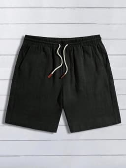 Summer thin linen shorts for men, loose and casual, five-inch pants, cotton and linen, breathable, suitable for beach and sports