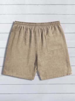 Summer thin linen shorts for men, loose and casual, five-inch pants, cotton and linen, breathable, suitable for beach and sports