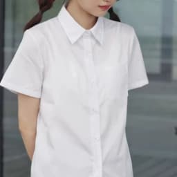 Casual Classic White Shirt Basic Preppy Style Loose Fit Shirt Simple Short Sleeve Blouse High School Students