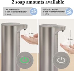LAOPAO Stainless Steel Automatic Soap Dispenser with LED Lighting Contact Kitchen and Bathroom Hygienic Soap Dispenser
