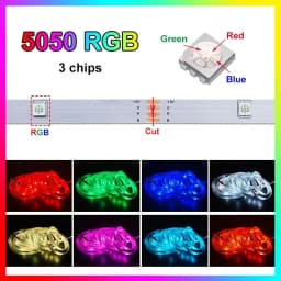 Smart LED Strip Light Supports App and Remote Control Features RGB Color-changing Can Sync with Music for Rooms Parties Decora