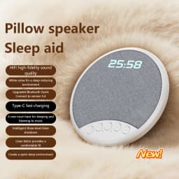 New Pillow-mounted Bluetooth Speaker With HIFI Sound Quality Multi-functional Sleep Aid Speaker With Timing And Digital Display