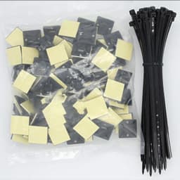 100PCS Self-Adhesive Nylon Cable Tie Holder Zip Tie Fixed Seat Wire Fasten Organizer Reusable Durable Adhesive Tie