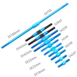 Metal Turnbuckle Set 3x18 23 32 42 106mm Adjustable Toe Link Rod for 1/10 Tamiya RC Compatible with Models 53942 58362 58363
