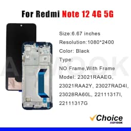 6.67" AMOLED For Xiaomi Redmi Note 12 4G 5G Screen Replacement LCD Display Touch Screen Digitizer 23021RAAEG 22111317I