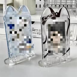 10pcs Transparent Display Stand Acrylic Badge Pins Storage Holder Multi-purpose Display Stand Desktop Medal Photo Card Display