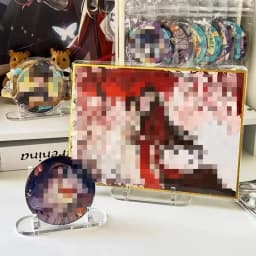 10pcs Transparent Display Stand Acrylic Badge Pins Storage Holder Multi-purpose Display Stand Desktop Medal Photo Card Display