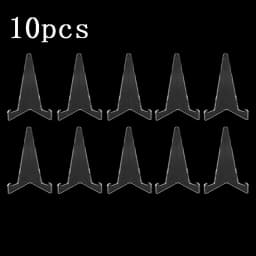 10pcs Transparent Display Stand Acrylic Badge Pins Storage Holder Multi-purpose Display Stand Desktop Medal Photo Card Display