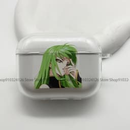Luxury comic Code Geass C.C.ClearTransparent Earphone Case For Airpods Pro 3 2025 Soft Clear Cover For Airpods 4 Shockproof Case