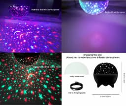 LED Lights Projector Starry Sky Night Light Projector Baby Lamp Decor Starry Moon Galaxy Projector for Kids Bedroom Decoration