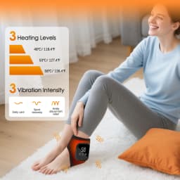 Wireless Electric Foot Ankle Vibration Massager Hot Compress Massage Support Ankle Brace Protector Plantar Fascia Muscle Relax