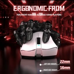 ATTACK SHARK V3 Wireless Gaming Mouse, 65g Ultra Lightweight, 25K DPI PAW3311 Optical Sensor, 1K Polling, 2.4G/BT/USB Wired