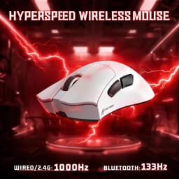 ATTACK SHARK V3 Wireless Gaming Mouse, 65g Ultra Lightweight, 25K DPI PAW3311 Optical Sensor, 1K Polling, 2.4G/BT/USB Wired