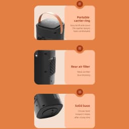 Portable Heater Desktop Room Warmer Fan With Remote Control Touchscreen PTC Ceramic Cooling & Heating Blower Fan For Home Office