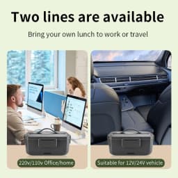 New Electric Lunch Box Portable With Thermal Bag 2L No Added Water Food Heater Box Bento Warmer for Travel Car Truck Home Office