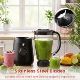 SUPERLEX 500W 2 in 1 Blender With 1.5L Glass Jar Powerful Performance 2 Speeds With Chopping Kneading Grinding Blender Fruit Mix