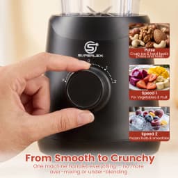 SUPERLEX 500W 2 in 1 Blender With 1.5L Glass Jar Powerful Performance 2 Speeds With Chopping Kneading Grinding Blender Fruit Mix