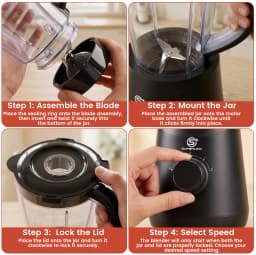 SUPERLEX 500W 2 in 1 Blender With 1.5L Glass Jar Powerful Performance 2 Speeds With Chopping Kneading Grinding Blender Fruit Mix