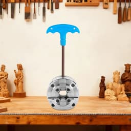 Wood Lathe Chuck 4-Jaw 3.78" Diameter Turning Machine Accessories Self-Centering Tool with Wrenches Screw for Woodworking
