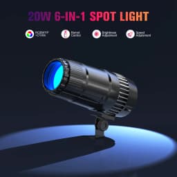 Leleght 4Pcs 20W Pinspot Lights With Remote Control RGBW LED Beam Spotlight Dimmable Disco Stage Lights For Wedding Party Club