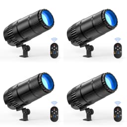 Leleght 4Pcs 20W Pinspot Lights With Remote Control RGBW LED Beam Spotlight Dimmable Disco Stage Lights For Wedding Party Club