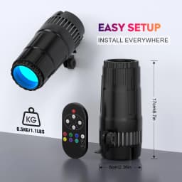 Leleght 4Pcs 20W Pinspot Lights With Remote Control RGBW LED Beam Spotlight Dimmable Disco Stage Lights For Wedding Party Club