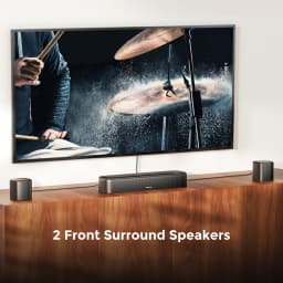 ULTIMEA Aura A60 7.1ch Sound Bar with Dolby Atmos Surround Sound System for TV with 4 Black Surround Speakers for Home Theater