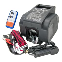 12V 2000 lb Electric Winch with Wireless Remote Control, Steel Cable, Manual Crank Handle