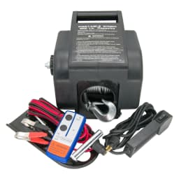 12V 2000 lb Electric Winch with Wireless Remote Control, Steel Cable, Manual Crank Handle