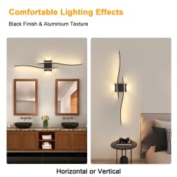 Indoor Wall Light,Creatively Modern LED Wall Lamp 27W 3000LM,Warm White 3000K,Acrylic LED Wall Lights for Bedroom