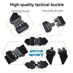 Large Size 160CM 120CM Nylon Belt - Military Automatic Buckle Outdoor Hunting Multi-functional Tactical Men's Leather Belt
