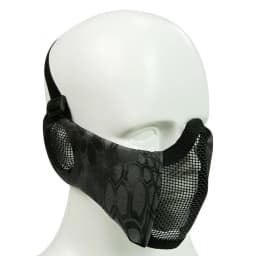 Tactical Airsoft Mask Half Face Paintball Shooting CS Foldable Steel Mesh Mask With Ear Protection Militar Hunting Cosplay Mask