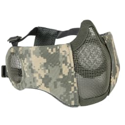 Tactical Airsoft Mask Half Face Paintball Shooting CS Foldable Steel Mesh Mask With Ear Protection Militar Hunting Cosplay Mask