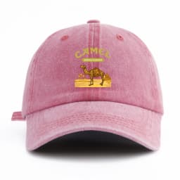 1pc Camel Print Washed Baseball Cap for Adults, Minimalist Retro Style Casual Soft Adjustable Dad Hat, Perfect As Gift