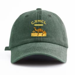 1pc Camel Print Washed Baseball Cap for Adults, Minimalist Retro Style Casual Soft Adjustable Dad Hat, Perfect As Gift