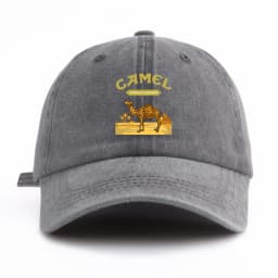 1pc Camel Print Washed Baseball Cap for Adults, Minimalist Retro Style Casual Soft Adjustable Dad Hat, Perfect As Gift