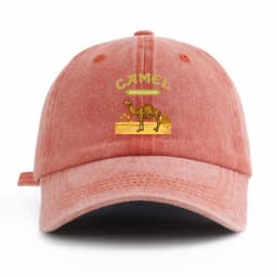 1pc Camel Print Washed Baseball Cap for Adults, Minimalist Retro Style Casual Soft Adjustable Dad Hat, Perfect As Gift