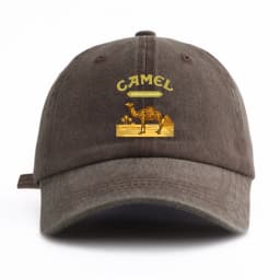 1pc Camel Print Washed Baseball Cap for Adults, Minimalist Retro Style Casual Soft Adjustable Dad Hat, Perfect As Gift