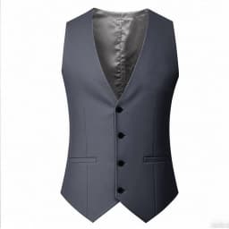M-7XL Spring/summer Man Suit Vest Sleeveless Vest with Adjustable Waist Single Breasted Solid Color Business Suit Vest Wedding