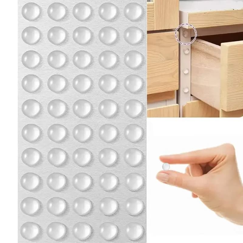 100-300pcs Self-Adhesive Clear Door Stop Rubber Damper Buffer Cabinet Bumpers Silicone Furniture Dots Cushion Protective Pads