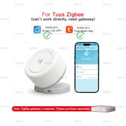 Tuya ZigBee 24G MmWave Radar Human Presence Detector MINI Occupancy Motion Sensor with Magnetic Plate for Smart Life Need Hub