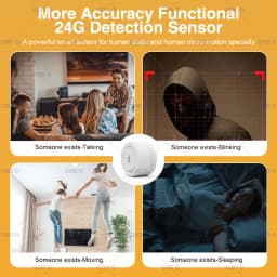 Tuya ZigBee 24G MmWave Radar Human Presence Detector MINI Occupancy Motion Sensor with Magnetic Plate for Smart Life Need Hub