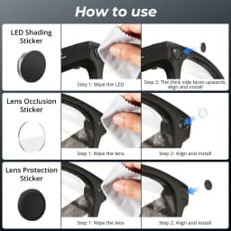 HIBloks LED Anti Glare Stickers Set For Ray-Ban Meta Gen 2 Wayfarer/Skyler/Headliner/Oakley Meta HSTN Smart Glasses Accessories