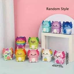 Hot 6/12PCS Kids Adult Mini Kawaii Newt Cute Stress Relief Squeeze Toys Random Slow Rising Toy Carnival Goodie Party Send Gift