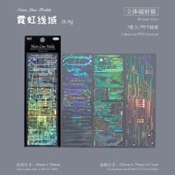 3sheets/pack Kawaii PET Laser Silver Stickers DIY Diary Phone Case Handmade Scrapbook Aesthetic Stickers