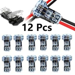 10/12/24 PCS Low Voltage Wire Connectors Solid Connection,T Tap Wire Connectors, T Type 2 Pins Wire Splice Connectors