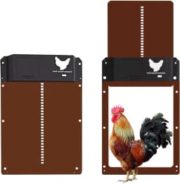 Automatic Chicken Coop Door Chicken House Door Light Sensor Farm Chicken Opener Pets Duck Cage Door Supplies Battery Powered