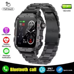 2026 New Military-grade Smart Watch Men GPS Flashlight 3ATM Waterproof Watch Bluetooth Call 100+Sport Outdoor Smartwatch Pk HT30