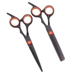Hair Scissors 6" Japan Stainless Hairdressing Scissors Blue Hair Scissors Barber Shop Thinning Scissors Haircut Set Comb C1001