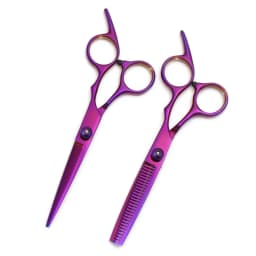 Hair Scissors 6" Japan Stainless Hairdressing Scissors Blue Hair Scissors Barber Shop Thinning Scissors Haircut Set Comb C1001